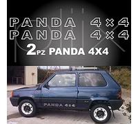 Pegatinas Panda 4x4 Stickers Tuning Logo Fiat Escudo Sisley Fuoristrada (Blanco)