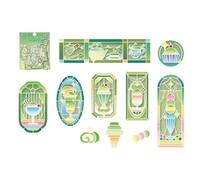 Pegatinas para álbumes de recortes, aplicación sin esfuerzo, 30 piezas, calcomanías transparentes para manualidades, etiquetas adhesivas para álbumes de recortes, ambiente cálido, para diarios