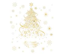 Pegatinas Para Árbol De Navidad - 2 Hojas, Pegatina Estáticas Grandes Para Ventana, Decoraciones Extraíbles Para Árbol De Invierno | Pegatinas Festivas Para Puerta De, Espejo De Pared, Aula,