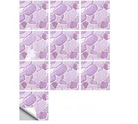 Pegatinas para azulejos, estilo nórdico simple PVC impermeable patrón de guijarros, colores contrastantes simulados cocina baño pegatinas de pared antideslizantes (B)