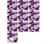 Pegatinas para azulejos, estilo nórdico simple PVC impermeable patrón de guijarros, colores contrastantes simulados cocina baño pegatinas de pared antideslizantes (F)
