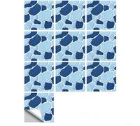 Pegatinas para azulejos, estilo nórdico, simple, PVC, impermeable, patrón de guijarros, colores contrastantes, para cocina y baño, antideslizantes (A)