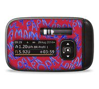 Pegatinas para bomba de insulina Accu-Chek Insight escribió myDili Diabetes color rojo