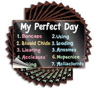 Pegatinas para caja de herramientas, My Perfect Day: Boncaps, Bluaid Chide, Liearing, Accleases, ciclismo, 10 unidades, calcomanías de Navidad para coche, divertidas (6 x 9 cm)