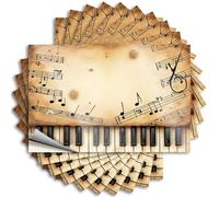 Pegatinas para caja de herramientas, notas musicales y teclas de piano, 10 calcomanías divertidas para coche (6 x 9 cm)