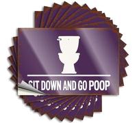 Pegatinas para caja de herramientas Relax and Poop: The Simple Guide to Comfortable Toilet Use Stickers 10pcs Christmas Car Stickers Funny (8 x 12 cm)