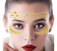 pegatinas para caras de fiesta, pegatinas para caras de Halloween,Calcomanías faciales temporales impermeables - Lindos accesorios, coloridas calcomanías faciales para juegos de rol, festivales de mú
