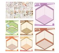 Pegatinas para casa 3D - Diseño de Escena en Miniatura de Dibujos Animados, Kit de Manualidades Decorativo Colorido, creativos para álbumes de Recortes, Material Adhesivo Ligero, Regalos