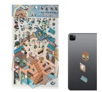 Pegatinas para casa en miniatura, crea tus propias pegatinas de escena - pegatinas de botella de agua con efecto,crea tus propias pegatinas de escena, pegatinas decorativas para portátiles para niños