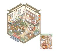 Pegatinas para casa, escena adhesiva, pegatinas hechas a mano para escenas de dibujos animados, juguetes educativos, escena de pegatinas en miniatura impermeables para educación preescolar, Año Nuevo
