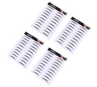 Pegatinas para Cejas Postizas Efecto Pelo Marrón 6d, 4 Piezas | Papel de Transferencia de Agua, Fácil Aplicación, Resistente al Agua, Reutilizable, Curvatura Ligera y Línea Recta