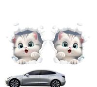 Pegatinas para coche - 2 piezas decoración linda impermeable y extraíble | Decoración de coche pegatinas divertidas animales | Para SUV Caravanas Vehículos Exteriores Ventana Casa Espejo