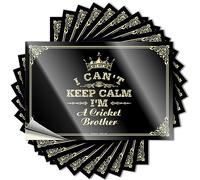 Pegatinas para coche con texto en inglés "I Can't Keep Calm I'm A Cricket Brother", pegatinas para caja de herramientas, calcomanías mecánicas (6 x 9 cm)