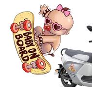 Pegatinas Para Coche De Ventana - Diseño De Patinete Infantil En PVC Para Automotriz - Fácil Instalación De Elegantes Vinilos Para Vehículos Turismos