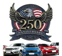 Pegatinas para Coche,Pegatinas metálicas 3D Bandera EE. UU. 250.º Aniversario - Emblema de Logotipo de Puerta Lateral carrocería,Camión Vehículo Automóvil Sedán Pickup SUV Puerta Y Ventana