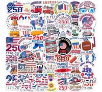 Pegatinas para el 250 aniversario del 1776 al 2026 | Calcomanías impermeables 1776-2026 | Pegatinas Patrióticas para el 250 Aniversario, para puertas de coche, cuadernos, botellas, ordenadores, sobres