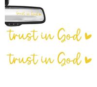 Pegatinas para espejos retrovisores, accesorios para espejo retrovisor para mujer, paquete de 2 unidades, pegatinas para espejo retrovisor de coche con texto en inglés "Confía en Dios"