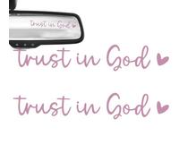 Pegatinas para espejos retrovisores, accesorios para espejo retrovisor para mujer, paquete de 2 unidades, pegatinas para espejo retrovisor de coche con texto en inglés "Confía en Dios"