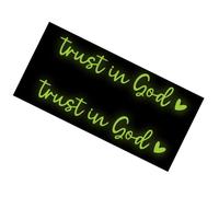 Pegatinas para espejos retrovisores, accesorios para espejo retrovisor para mujer, paquete de 2 unidades, pegatinas para espejo retrovisor de coche con texto en inglés "Confía en Dios"