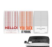 Pegatinas para Estacionamiento Malo, Pegatinas Divertidas para de Aparcamiento Malo, 45 Piezas Parking Jackass Broma Conducción Billete Falso Tarjetas de Notas de