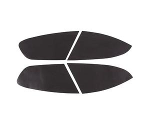 Pegatinas para faros traseros de coche compatibles con Seat Leon 2008-2012, juego de láminas adhesivas con rascador, color negro oscuro (pegatinas para faros traseros)