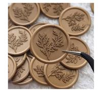 Pegatinas para invitaciones de boda, Pegatinas autoadhesivas con sello de cera, 30 unidades, hoja de peonía multicolor(Goose Yellow)