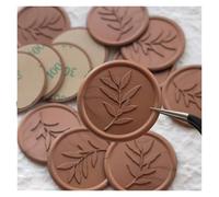 Pegatinas para invitaciones de boda, Pegatinas autoadhesivas con sello de cera, 30 unidades, hoja de peonía multicolor(Dark Grey)