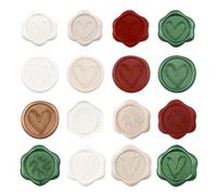 Pegatinas para invitaciones de boda, Pegatinas autoadhesivas con sello de cera, rama de olivo con corazón de amor multicolor, 30-50 unidades(Color12)