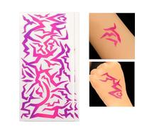 Pegatinas Para La Cara - Calcomanía Temporal Realista Con Brillo UV | Pegatinas De Maquillaje - Para Brazo Cuerpo Navidad Cosplay Festivales Fiestas De Baile Accesorios Para Disfraces