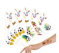 Pegatinas Para La Cara: Calcomanías Para Las Mejillas De Los Fanáticos Del Fútbol, decoraciones Para El Cuerpo Del Partido De Fútbol Con Juego De 5 Piezas Con Diseño Adhesivo De Impresión Vibrante,