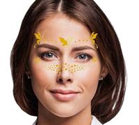 Pegatinas para la cara de fiesta - calcomanías impermeables vivas, pegatinas artísticas para el cuerpo, festival -maquillaje de estilo brillante, creativo adhesivo de transferencia | Fun Wear