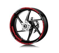Pegatinas para Llantas de Motocicleta GSR600, Pegatinas Reflectantes Impermeables a Rayas, calcomanía Delantera y Trasera para GSR 600 Gsr600 Adhesivo Cubo Rueda(Rojo)