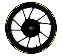 Pegatinas para Llantas De Motocicleta para FZ-09 FZ09 Calcomanías Rueda Delantera Trasera Motocicleta 17 Pulgadas Cubo Carenado Pegatina Raya Borde Reflectante Decoración(010)