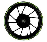 Pegatinas para Llantas De Motocicleta para Kawasaki para NINJA650 para Ninja 650 Motocicleta Pegatinas Rueda Delantera Trasera 17 Pulgadas Reflectantes con Raya Borde(004)