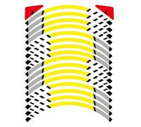 Pegatinas para Llantas De Motocicleta para Suzuki 10 "12" 17 "18" Pegatina Rueda Motocicleta Reflectante Hub Stripe Rim Calcomanía Autobike Accesorios para Scooter(12inchB)