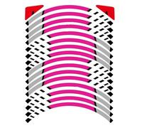 Pegatinas para Llantas De Motocicleta para Suzuki 10 "12" 17 "18" Pegatina Rueda Motocicleta Reflectante Hub Stripe Rim Calcomanía Autobike Accesorios para Scooter(12inchC)