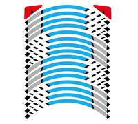 Pegatinas para Llantas De Motocicleta para Suzuki 10 "12" 17 "18" Pegatina Rueda Motocicleta Reflectante Hub Stripe Rim Calcomanía Autobike Accesorios para Scooter(10inchA)