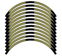 Pegatinas para Llantas De Motocicleta para TMAX T-MAX 500/530 TMAX500 TMAX530 Pegatina Rueda Reflectante Motocicleta Scooter Llanta Calcomanía Cinta A Rayas(Yellow)