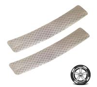 Pegatinas para llantas de neumáticos, Pegatinas reflectantes de rayas decorativas para ruedas de coche, para cubos de ruedas Calcomanías automotrices Ruedas Seguridad para llantas Accesorios