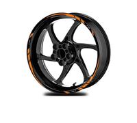 Pegatinas para Llantas Motocicleta para MV Agusta para Brutale 800 920 990 1000 1090RR F3 675 F4RR Rush1000 SV800 Pegatina Rueda Calcomanía Llanta Cinta Rayas Cubo(Orange)