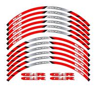 Pegatinas para Motocicleta, Calcomanías Ruedas Delanteras Traseras, Pegatinas Reflectantes Impermeables Llantas, para S&uzuki GSR(Multi-Colored 7)