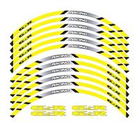 Pegatinas para Motocicleta, Calcomanías Ruedas Delanteras Traseras, Pegatinas Reflectantes Impermeables Llantas, para S&uzuki GSR(Multi-Colored 8)