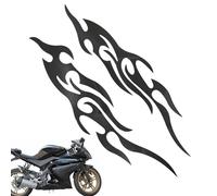 Pegatinas Para Motos,Diseños De Llamas | 2 Piezas Emblemas Impermeables Modernos Para Automóvil Buzón Maleta Scooter Motonieve