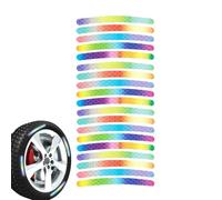 Pegatinas para neumáticos, pegatinas para neumáticos para automóviles,Pegatinas de rueda de cinta reflectante de PVC de 20 piezas - Rayas de coche antiarañazos, pegatinas de ceja de rueda de coche