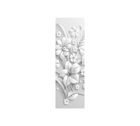 Pegatinas para Nevera para Cubrir Puertas Llenas 3D Flores Blancas Autoadhesivo para Puerta de Frigorífico Adhesivo Profesional Vinilo 60x180cm