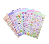 Pegatinas para Niños - Calcomanías 3D De Animales Duraderas 6 Piezas,Pegatinas para Álbum de Recortes - para Niños Familia Interior Exterior Casa Coche Cuaderno Botella de