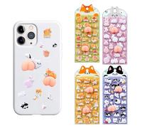 Pegatinas para niños | Mini 3D Dibujos Animados Manualidades Calcomanía | Pequeña 3D Dibujos Animados Animal Gato Calcomanía - Para Cuaderno Sobre Gafas Tableta Portátil Pared Guitarra Maleta Equipaje