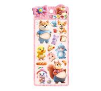 Pegatinas para niños, mini calcomanía 3D vientre animal - Pequeñas pegatinas 3D para Scrapbooking - Para vasos de agua paredes guitarras maletas equipaje cuaderno sobre gafas Tablet Agenda Diarios