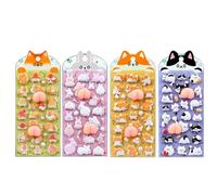 Pegatinas para niños - Pegatinas decorativas para manualidades de PVC con patrón de dibujos animados coloridos y lindos | Pequeños accesorios de arte sublime para álbumes de recortes, diario