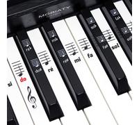 Pegatinas para notas de piano + teclado para 49 - 61 - 76 - 88 teclas + kit completo premium para teclas negras + blancas - DO-RE-MI-FA-SOL-LA-SI -